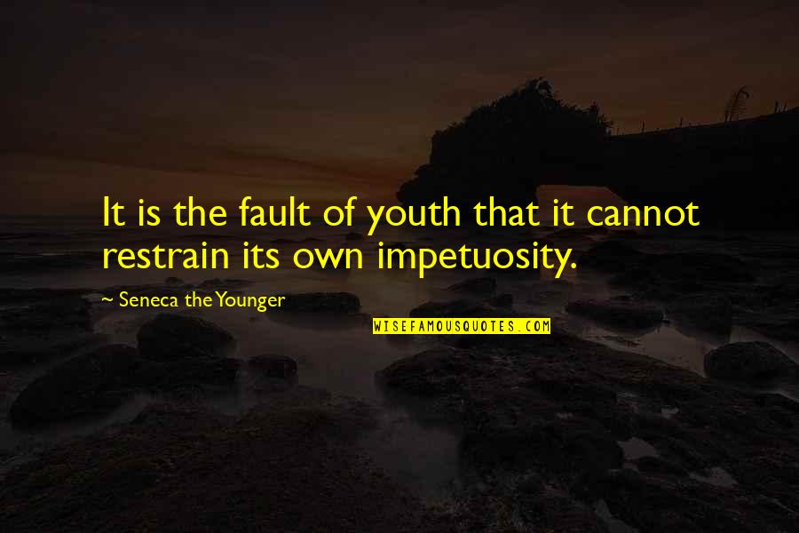 Dad Having Cancer Quotes By Seneca The Younger: It is the fault of youth that it