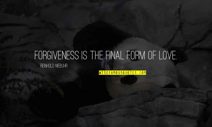 Danyella Cummings Quotes By Reinhold Niebuhr: Forgiveness is the final form of love.