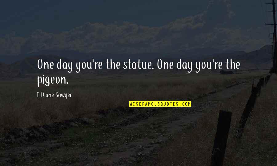 Darkscale Healer Quotes By Diane Sawyer: One day you're the statue. One day you're