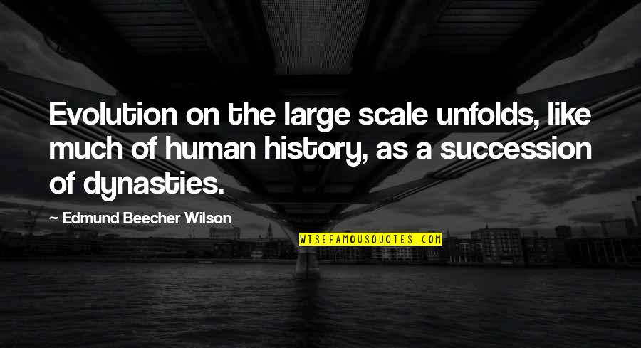 Darwin's Quotes By Edmund Beecher Wilson: Evolution on the large scale unfolds, like much