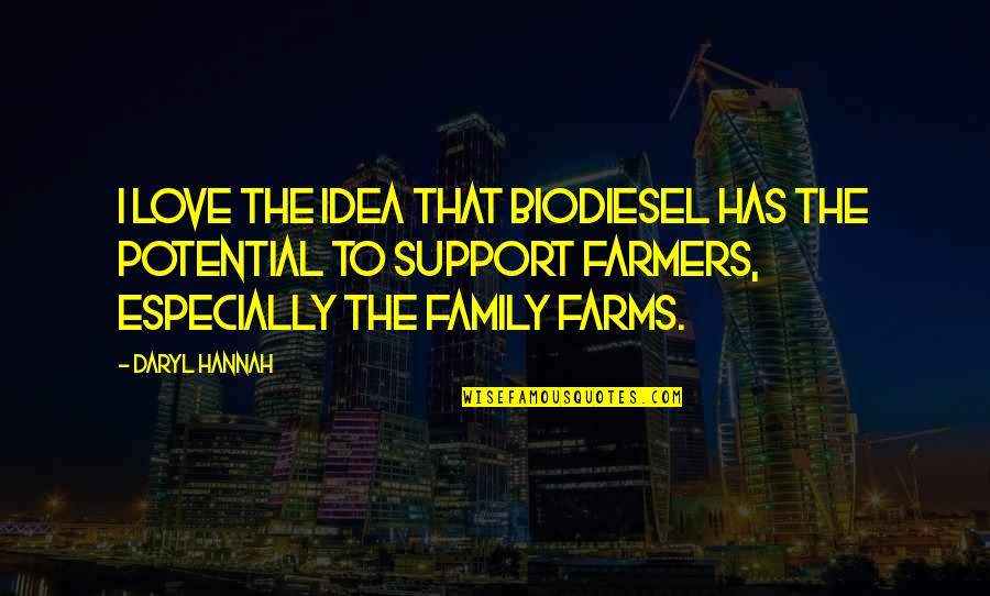 Daryl Hannah Quotes By Daryl Hannah: I love the idea that biodiesel has the