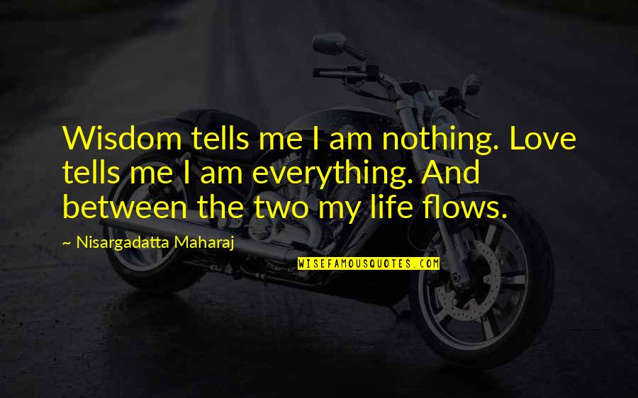 Dashthis Quotes By Nisargadatta Maharaj: Wisdom tells me I am nothing. Love tells