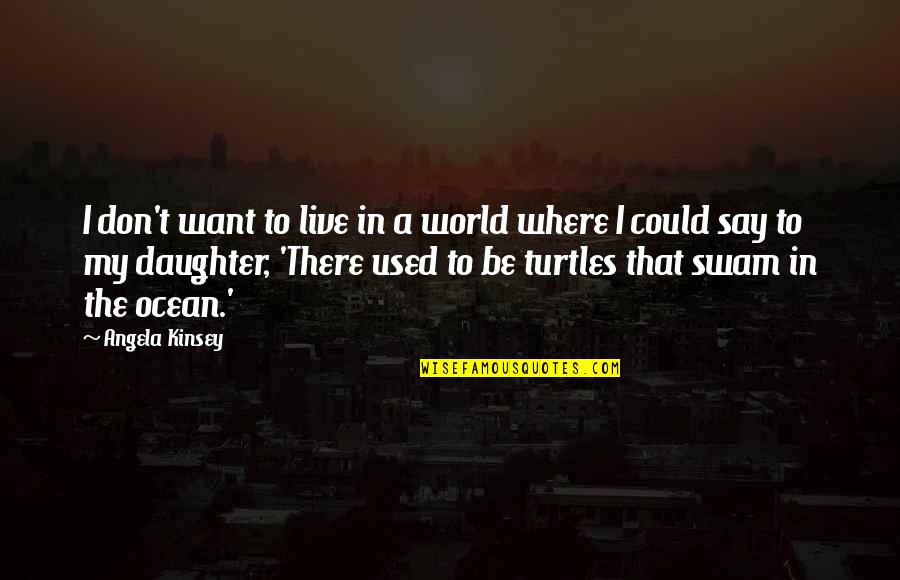 Daughter Ocean Quotes By Angela Kinsey: I don't want to live in a world