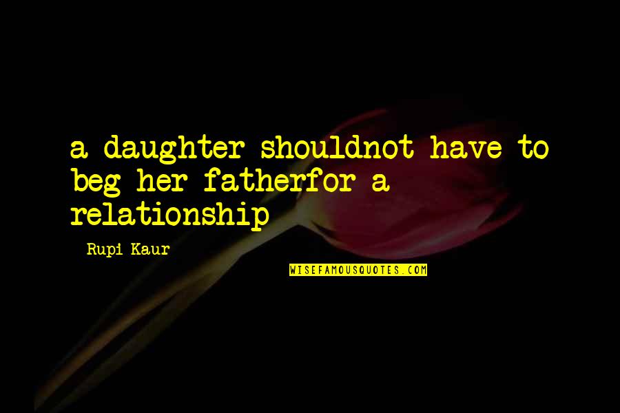 Daughter Quotes By Rupi Kaur: a daughter shouldnot have to beg her fatherfor