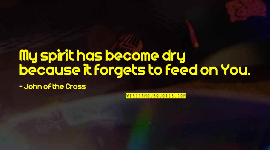 Dave Arneson Quotes By John Of The Cross: My spirit has become dry because it forgets