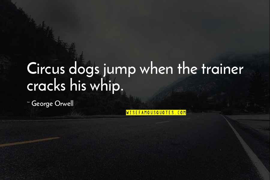 David Rockwell Quotes By George Orwell: Circus dogs jump when the trainer cracks his