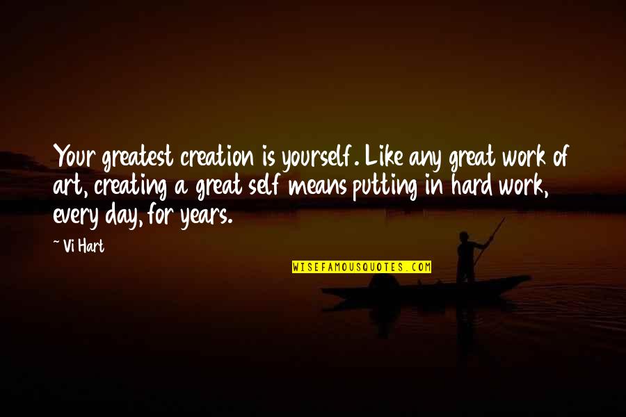 Death Due To Cancer Quotes By Vi Hart: Your greatest creation is yourself. Like any great