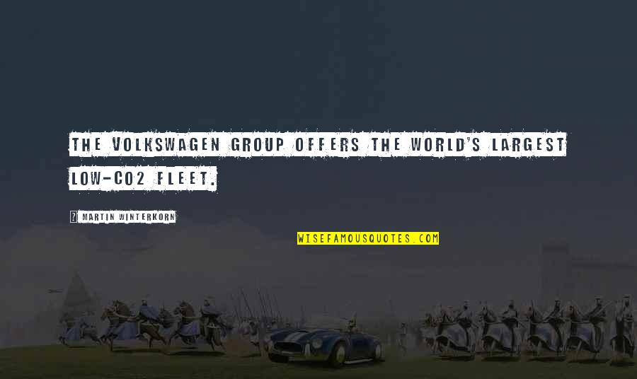 Death Of Vishnu Quotes By Martin Winterkorn: The Volkswagen Group offers the world's largest low-CO2