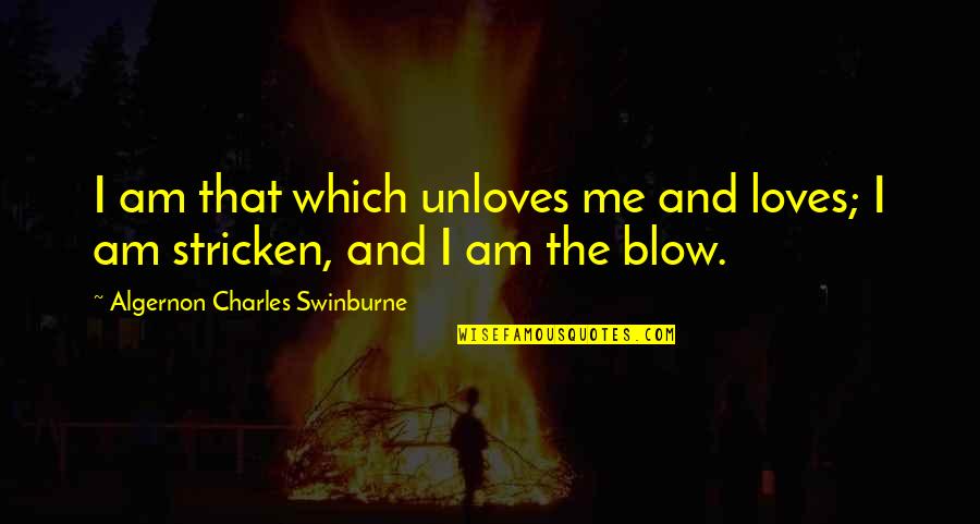 Deepstar Quotes By Algernon Charles Swinburne: I am that which unloves me and loves;