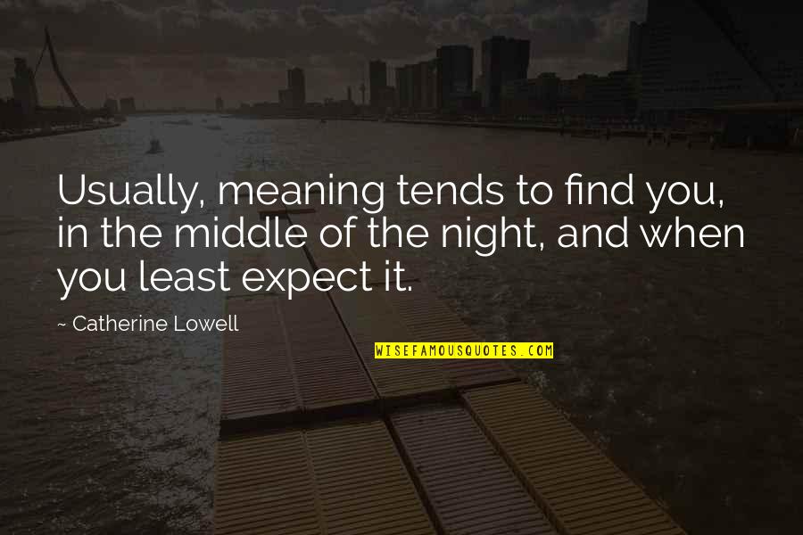 Deepti Gupta Quotes By Catherine Lowell: Usually, meaning tends to find you, in the