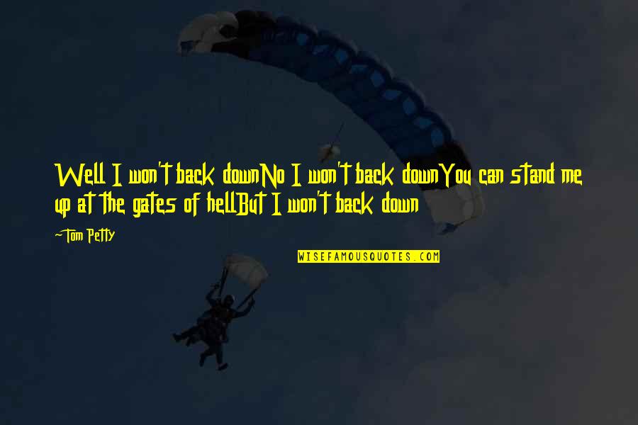 Dejan Tubic Quotes By Tom Petty: Well I won't back downNo I won't back