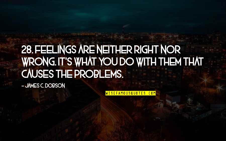 Delalande Composer Quotes By James C. Dobson: 28. Feelings are neither right nor wrong. It's