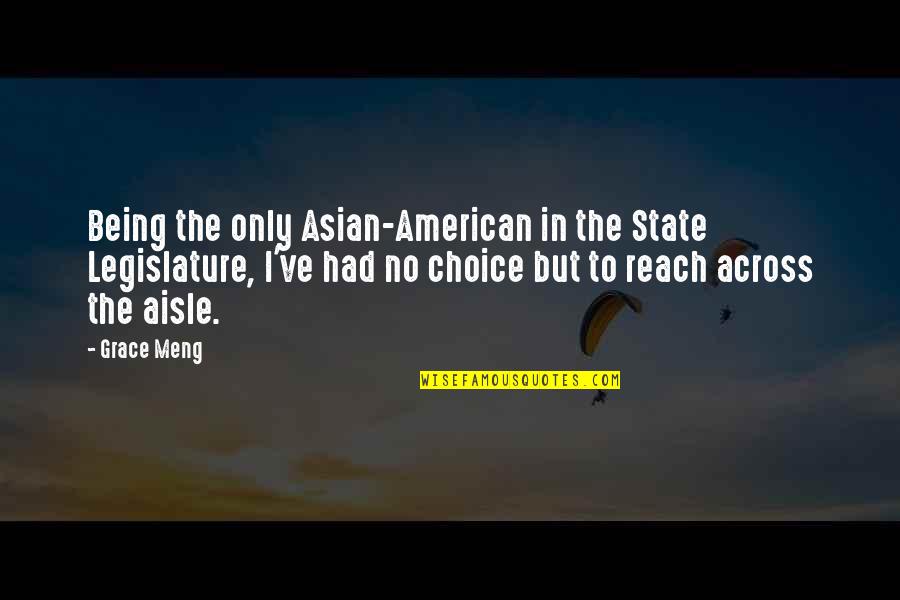 Delousing Shampoo Quotes By Grace Meng: Being the only Asian-American in the State Legislature,