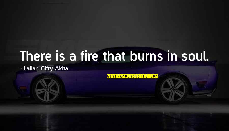 Delpech Esteve Quotes By Lailah Gifty Akita: There is a fire that burns in soul.