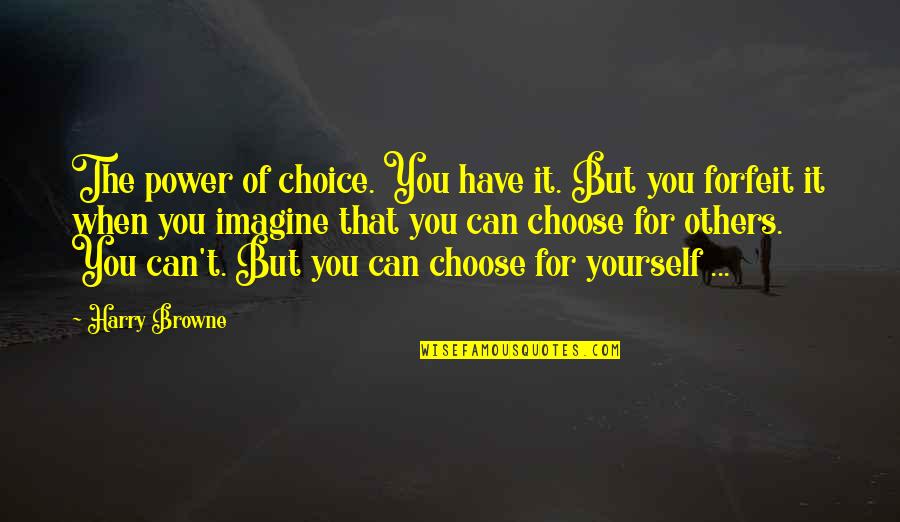 Delphix Competitors Quotes By Harry Browne: The power of choice. You have it. But