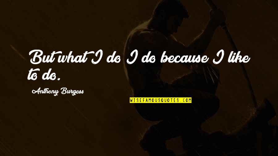 Dematha Baseball Quotes By Anthony Burgess: But what I do I do because I