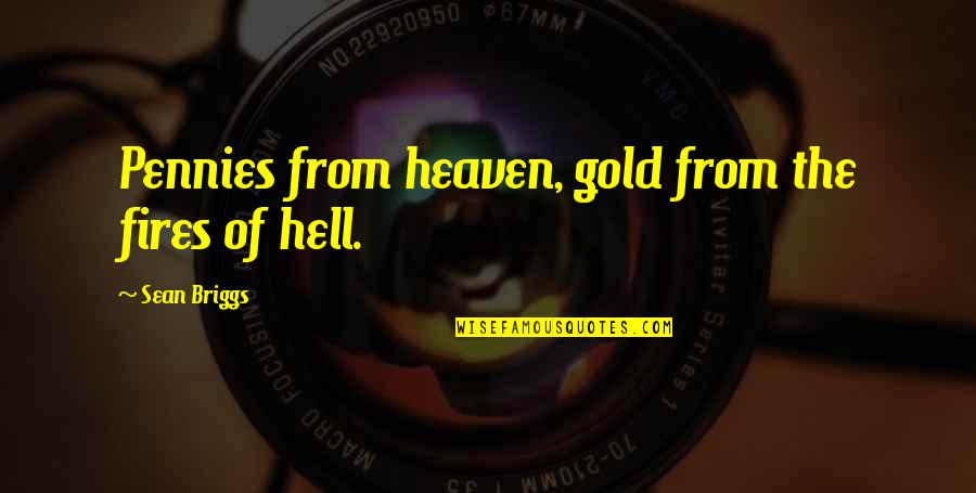 Demauro And Demauro Quotes By Sean Briggs: Pennies from heaven, gold from the fires of