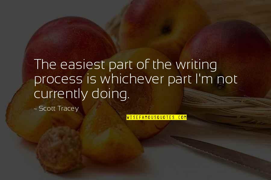 Demon Eyes Quotes By Scott Tracey: The easiest part of the writing process is