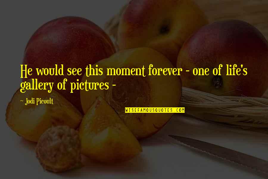 Demonetising Quotes By Jodi Picoult: He would see this moment forever - one