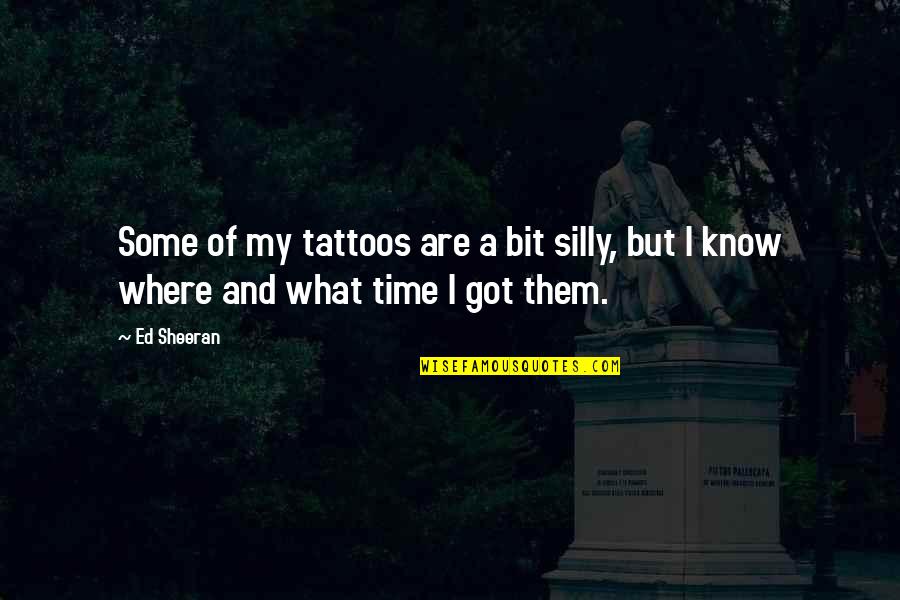 Deneyimin Quotes By Ed Sheeran: Some of my tattoos are a bit silly,