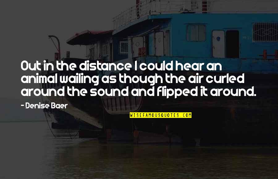 Denise Quotes By Denise Baer: Out in the distance I could hear an