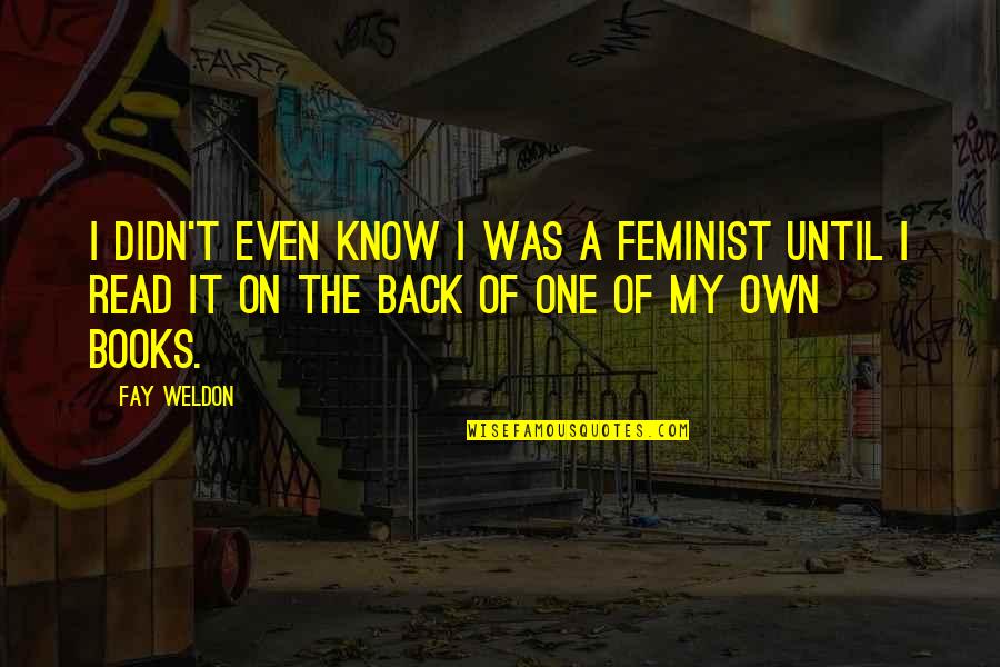 Derinlik Sarhoslugu Quotes By Fay Weldon: I didn't even know I was a feminist