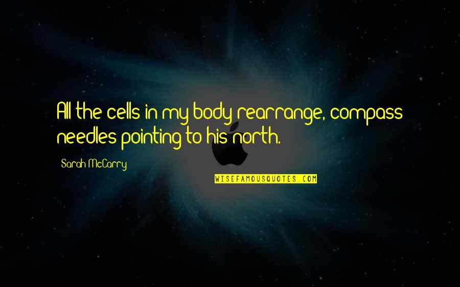 Dermeden Quotes By Sarah McCarry: All the cells in my body rearrange, compass