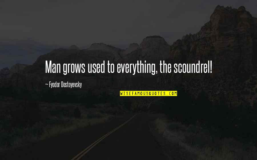 Dermoscopedia Quotes By Fyodor Dostoyevsky: Man grows used to everything, the scoundrel!