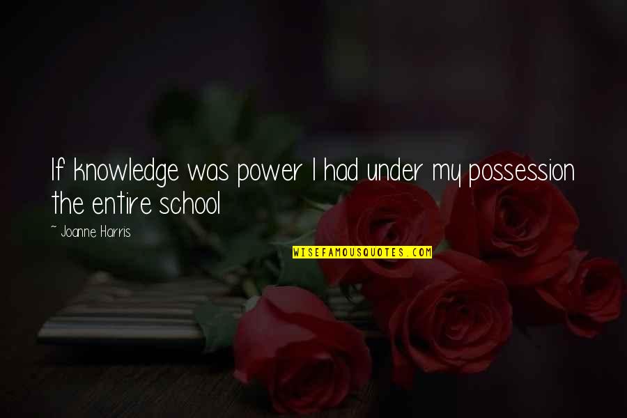 Desires Of Margaret Quotes By Joanne Harris: If knowledge was power I had under my