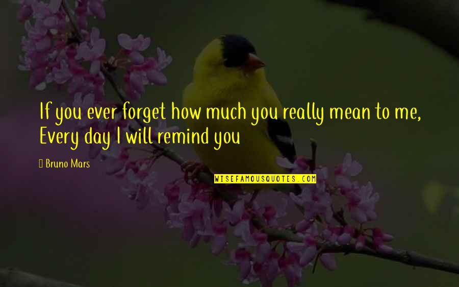 Destiempos Quotes By Bruno Mars: If you ever forget how much you really