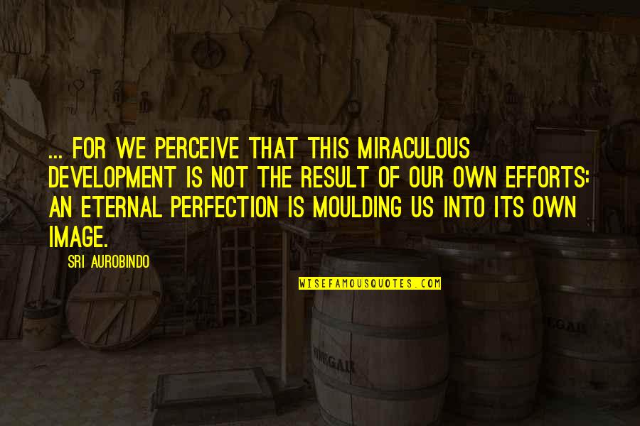 Destiny Us Quotes By Sri Aurobindo: ... for we perceive that this miraculous development