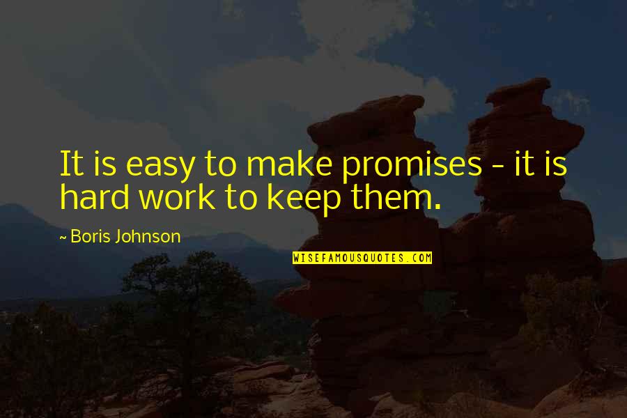 Detallada Sinonimos Quotes By Boris Johnson: It is easy to make promises - it