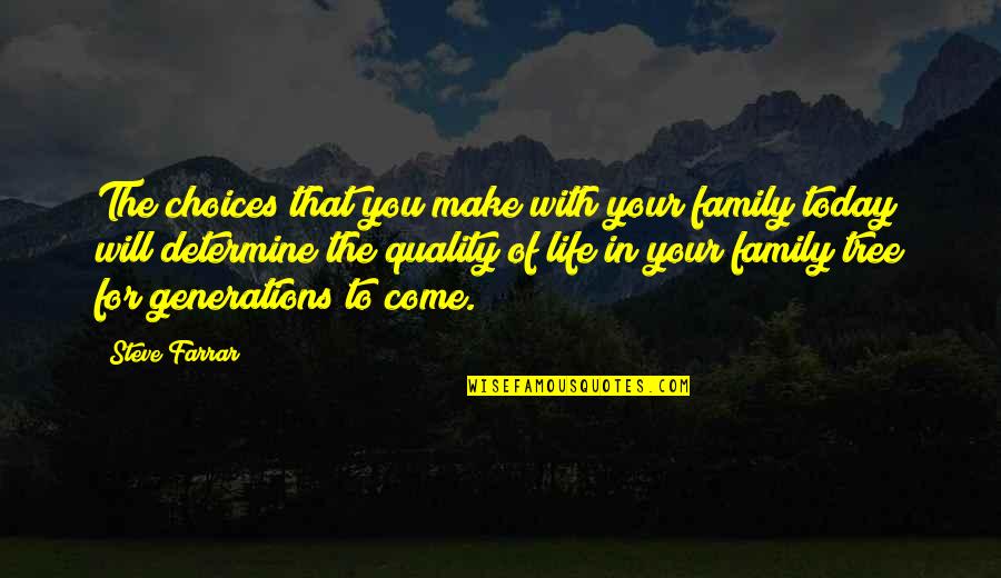 Determine Quotes By Steve Farrar: The choices that you make with your family