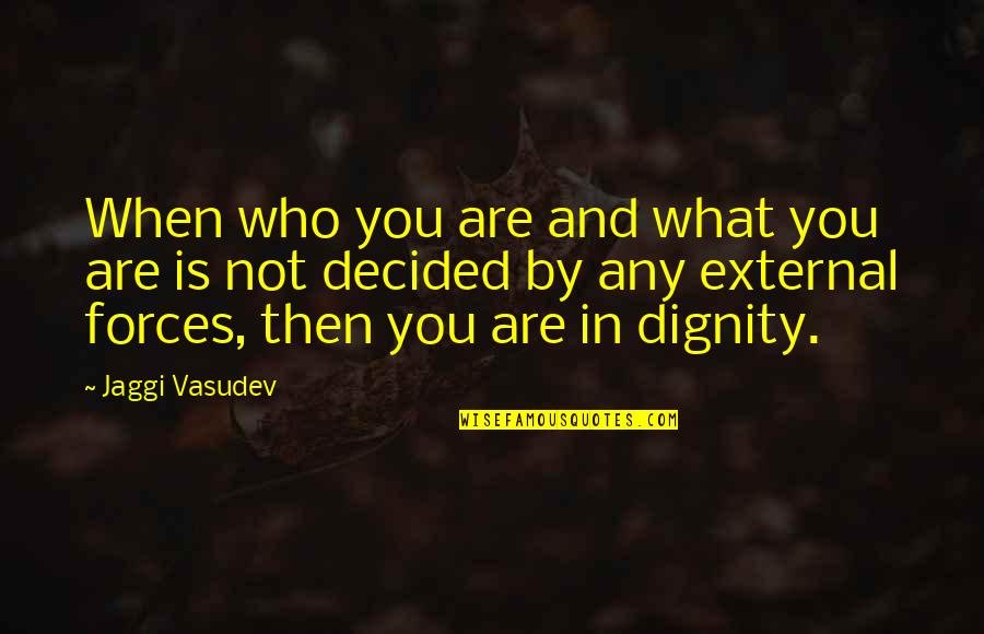 Dethroning Def Quotes By Jaggi Vasudev: When who you are and what you are