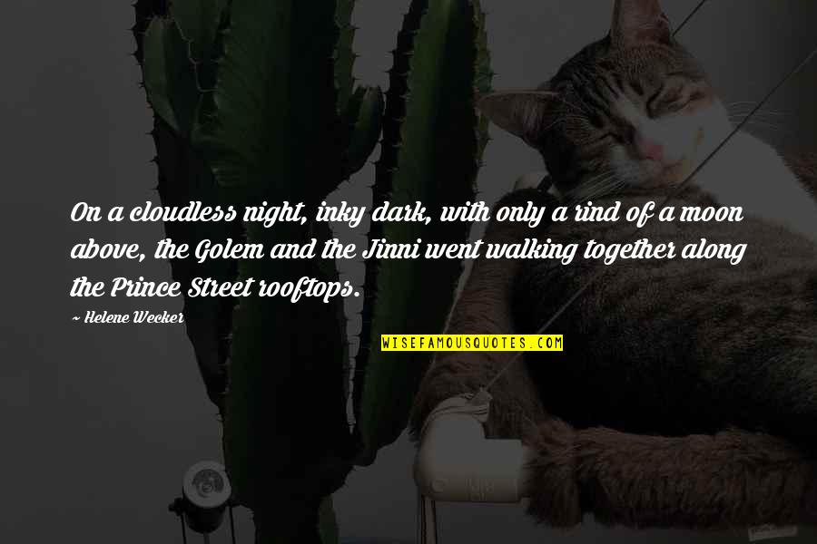 Devictor Park Quotes By Helene Wecker: On a cloudless night, inky dark, with only