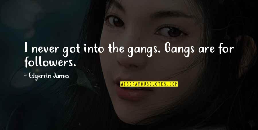 Dia De Paz Quotes By Edgerrin James: I never got into the gangs. Gangs are