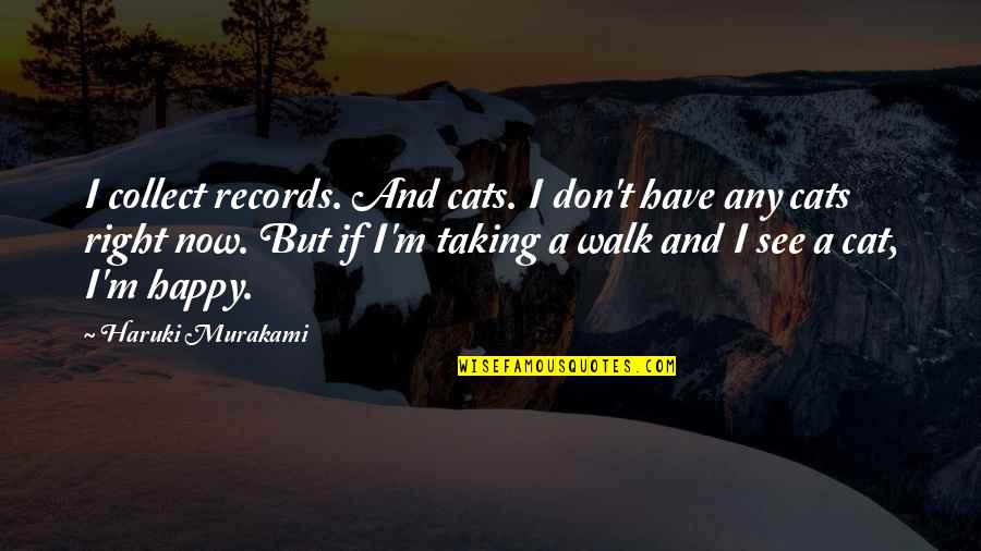 Diana Cortes Quotes By Haruki Murakami: I collect records. And cats. I don't have