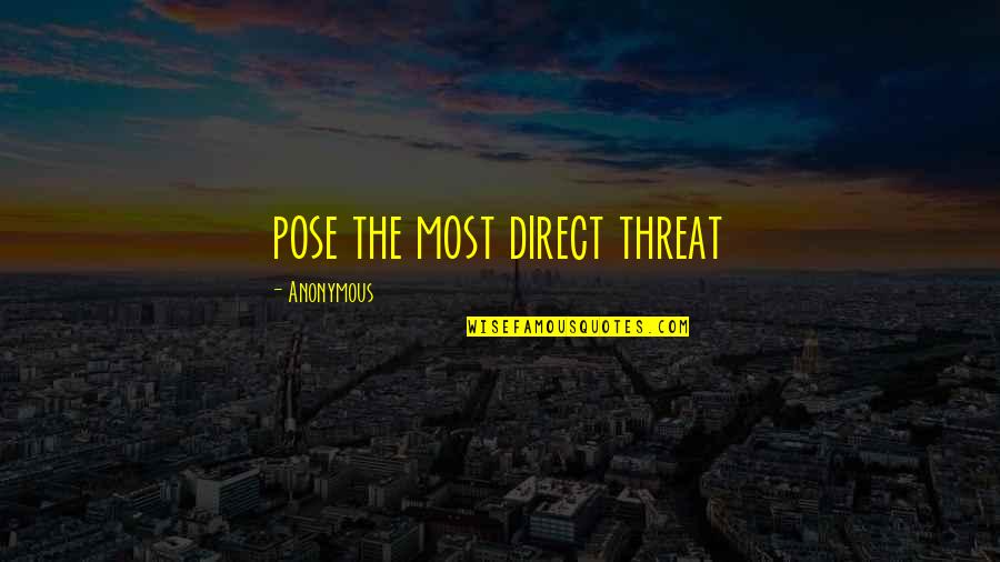 Diddles Paylake Quotes By Anonymous: pose the most direct threat