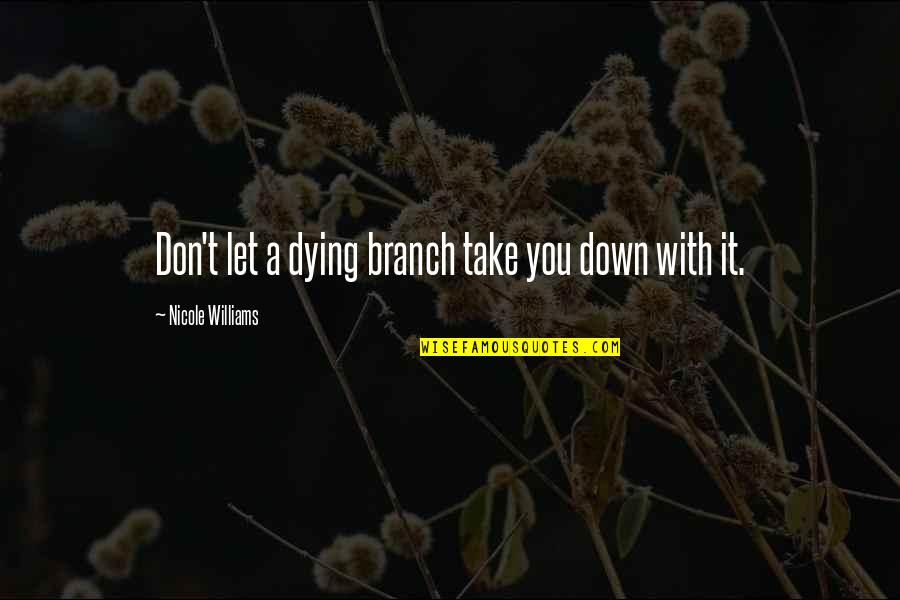 Didominzio Quotes By Nicole Williams: Don't let a dying branch take you down