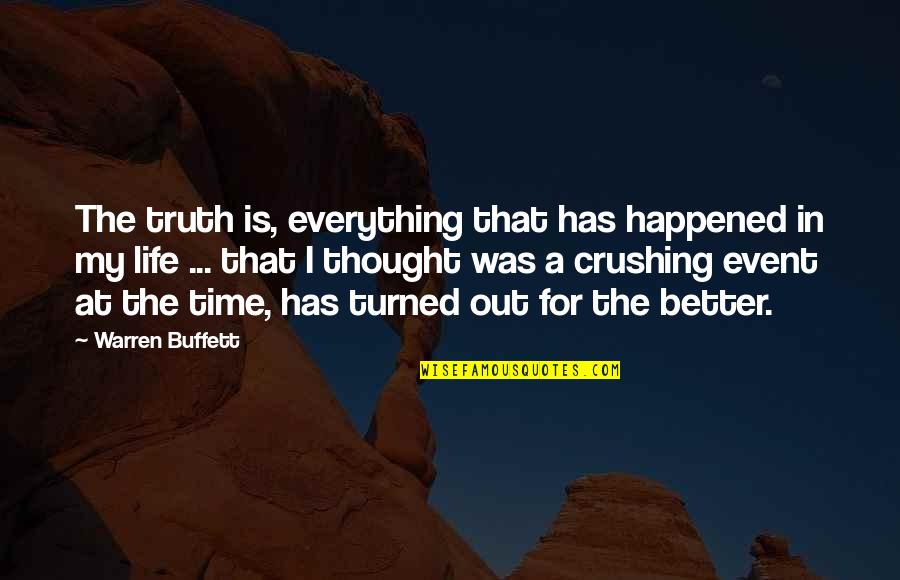 Dieshe Goodson Quotes By Warren Buffett: The truth is, everything that has happened in