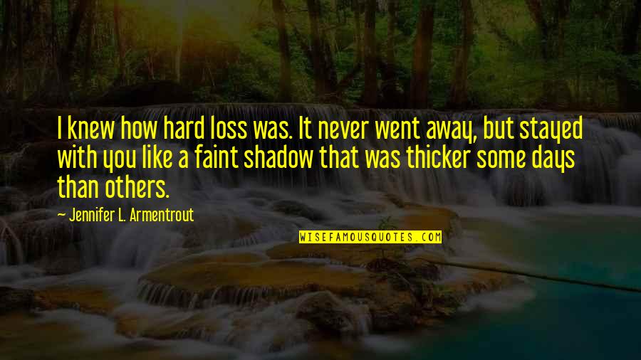 Difference With Nintendo Quotes By Jennifer L. Armentrout: I knew how hard loss was. It never