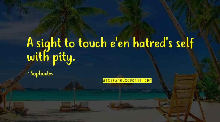 Digital Inclusion Quotes By Sophocles: A sight to touch e'en hatred's self with