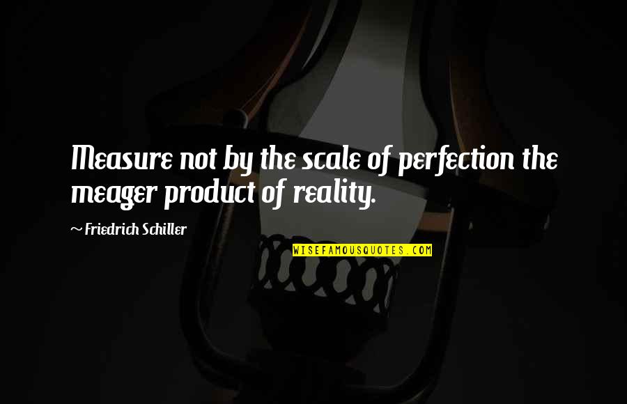 Dikerdachs Quotes By Friedrich Schiller: Measure not by the scale of perfection the