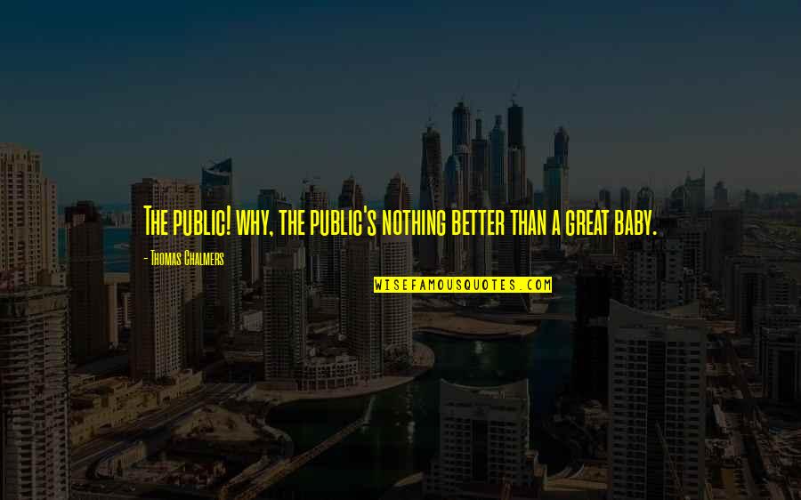 Dimson Food Quotes By Thomas Chalmers: The public! why, the public's nothing better than