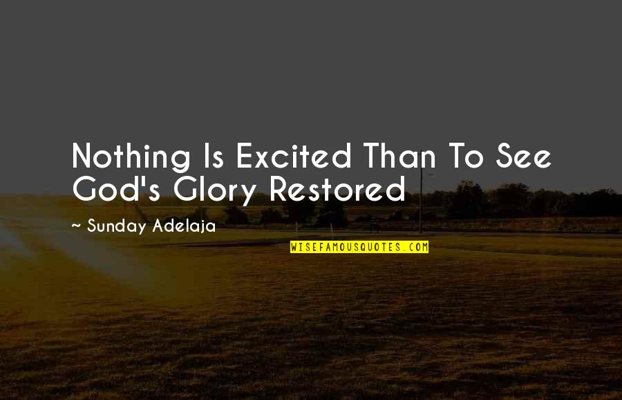 Discretion Is The Better Part Of Valour Quotes By Sunday Adelaja: Nothing Is Excited Than To See God's Glory