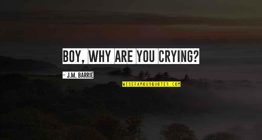 Dishonesty In Weight Loss Quotes By J.M. Barrie: Boy, why are you crying?