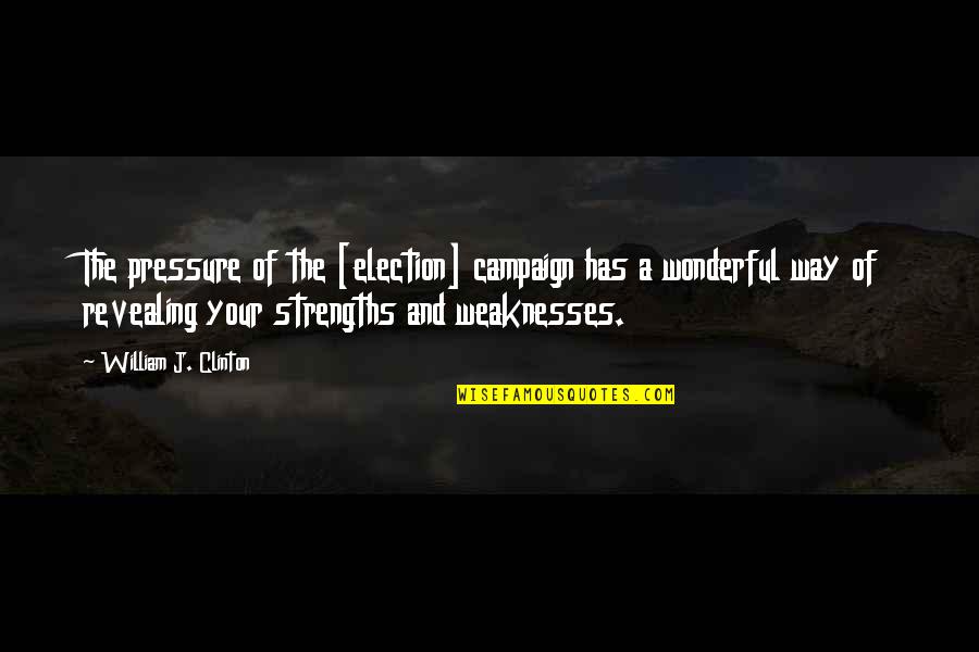 Dismissable Offence Quotes By William J. Clinton: The pressure of the [election] campaign has a