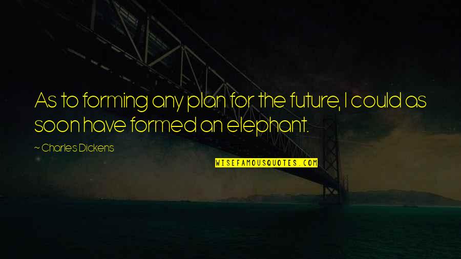 Disproportions Quotes By Charles Dickens: As to forming any plan for the future,