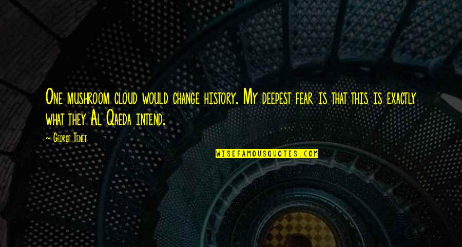 Dissented Define Quotes By George Tenet: One mushroom cloud would change history. My deepest