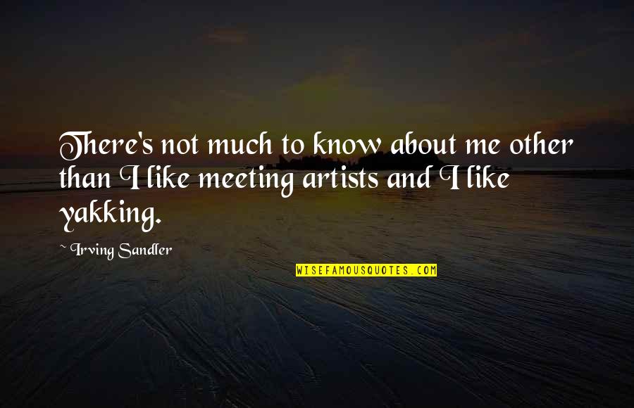 Distopico Significado Quotes By Irving Sandler: There's not much to know about me other